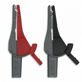 Clip in Coccodrillo 21 mm – Kit 2 pezzi – Colore Grigio con Rosso e Nero