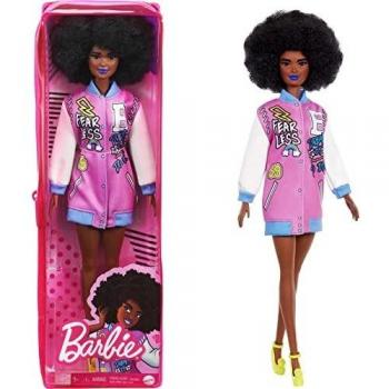 Poupée Barbie Fashionista #156 avec une coupe afro et des vêtements de baseball, jouet pour enfants, code produit: GRL72