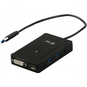 I-tec Reise‑Dual‑Dock, USB 3.0, HDMI + DVI‑I, 2048×1152 Full‑HD+, 2x USB 3.0
