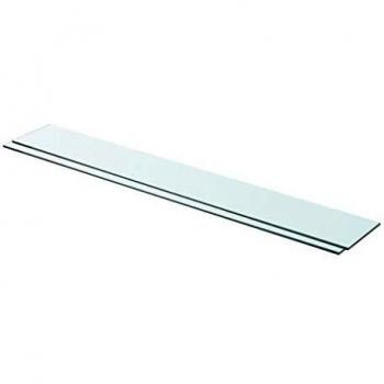VidaXL 2 pcs Shelves Clear Glass 90x12 cm