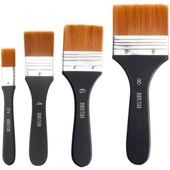 Nylon Artist Brushes Set for Easy Cleaning