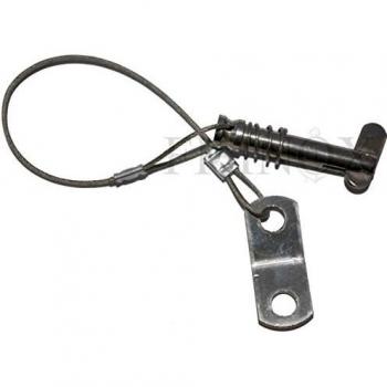 Clavette à goupille pour clarette avec câble et plaque de fixation en inox