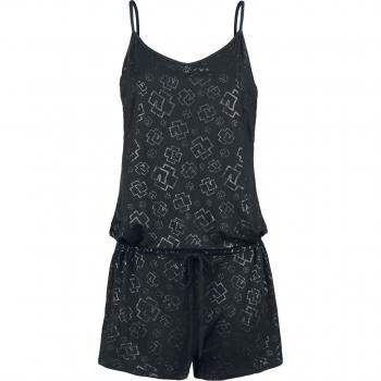 Rammstein‑Lizenzierte schwarze Jumpsuits – Logo‑Design – Damen (S, M, L, XL, XXL)