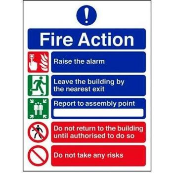 FireAlert 5 Safety Message Sign – Portrait, 150 mm by 200 mm, 2 mm Rigid Material
