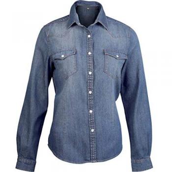 Langarm Denim Shirt für Damen von Kariban