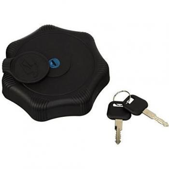 Bouchon de réservoir avec clef et capot Lampa 97801 en aluminium brossé et manche en plastique noir