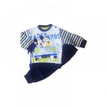 Pigiama maglia e pantalone neonato Disney Mickey blu 12 m