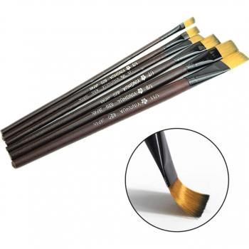 6pcs Set of Nylon Hair Brushes for Watercolor and Acrylic Painting