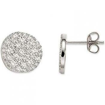 Xenox Damen-Ohrstecker CITY NIGHTS in silberfarbenem 925er Sterlingsilber mit Zirkonia