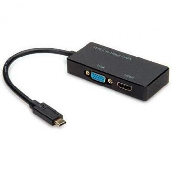 Câble de conversion USB‑VGA‑HDMI 7 m noir (Roline)
