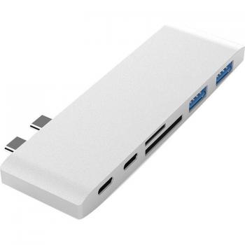 Docking Station USB‑C Dual: HDMI, TF, SD, 4K