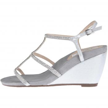 Nina Siana Damen Keilsandale – Glitzernde Strasssteine