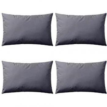 Coussin de Jardin 4 pièces 60 x 40 cm Gris