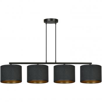 Barra Colgante de Techo con Pantalla Negra, 4 E27 – EMIBIG LIGHTING HILDE