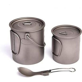 Pot de cuisson en titane pour camping