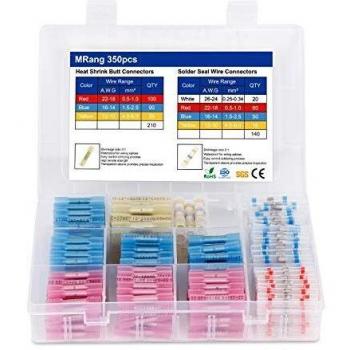 Automotive and Marine Grade Solder Seal Wire Connectors Kit (350 Pieces)
