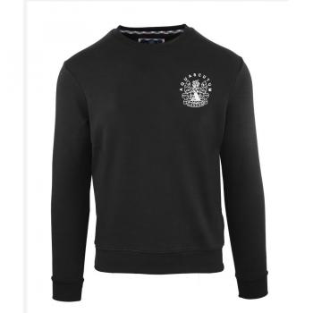 Aquascutum Men's Black Sweatshirt with Aldis Logo