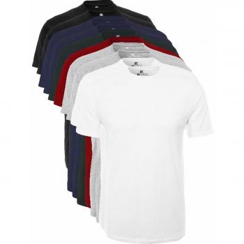 Lower East Men's Round Neck T-Shirt in Grey (Pack of 10), Size M