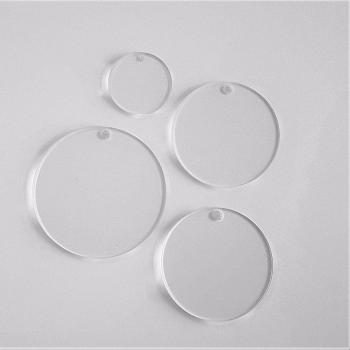 2-Inch Clear Acrylic Round Discs for Keychains and Jewelry
