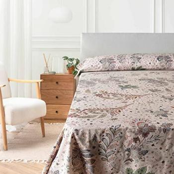 Juego de Sábanas Paisley Topo 100% Algodón para Cama de 90 cm