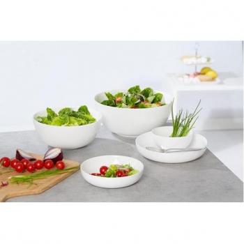 Snap by R & B tiefes Salat-Set, weiß, spülmaschinenfest, 120 mm Durchmesser