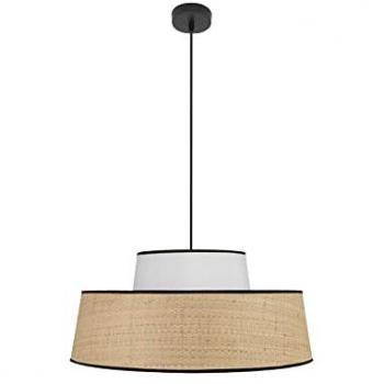 Lampe Jia Suspendue Blanc/Naturel