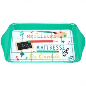 Plateau Chic Lily A2540 – Vaso in melamina 21x14 cm “Migliore Maestra” verde e colori vivaci