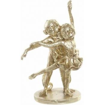 Statua di Scimmia Coloniale in Resina Dorata DKD FZ-95015