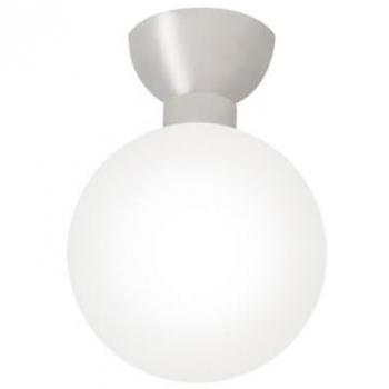 Opal Globe IP44 Flush Ceiling Light with Warm LED Bulb