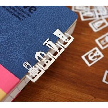 60pcs Mini Metal Bookmarks