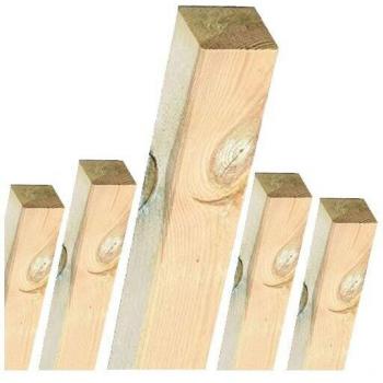 Pali di Legno Pino 9x9x150 cm – Set da 5 (Senza Punta)