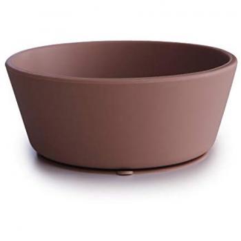 Ciotola in silicone Mushie con ventosa Cloudy Mauve