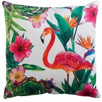 Velours Coussin 45x45 Tobago Blanc, marque Douceur d'Intérieur