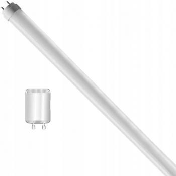 V-TAC Tubo LED T8 G13 18W in Vetro 120cm Con Starter 4000K (Box 25 pezzi)