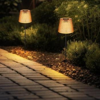 Lampe LED solaire “Cristal & Ombre” – set de deux
