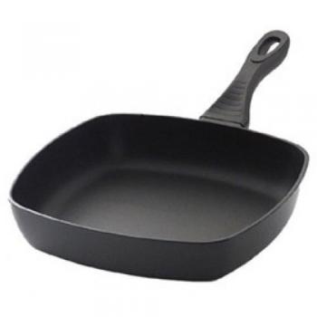 Kelomat Fritomat Viereckpfanne 28x28 cm ohne Deckel aus Aluminiumguss