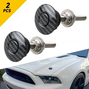 2X Carbon Fiber Hood Pin Lock Clip
