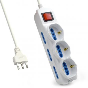 Multipresa a Nove Prese con Spina Italiana e Protezione dai Surge, da Ewent, Colore