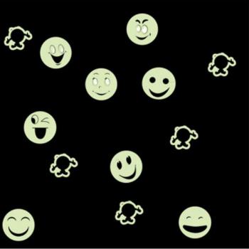 Radiant Airship and Smile Face Glow Stickers
