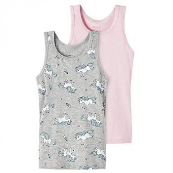 Name it Tank Top Doppelpack Grau Melange