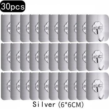 Ganchos de pared para colgar, impermeables y reutilizables, 20/40 Uds, 3 estilos