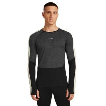 Icebreaker Merino 200 Oasis+ Crewe Long Sleeve Base Layer Jet Heather – XL