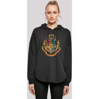 F4NT4STIC Hoodie Harry Potter Hogwarts Crest Gold – Damen, XS, schwarz, Oversized