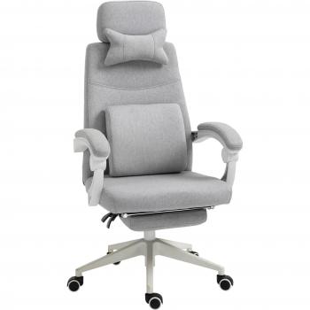 Vinsetto Ergonomischer Gamingstuhl, Stuhl mit Rollen, Polyester, Schaumstoff, 62 x 68 x 117-127 cm