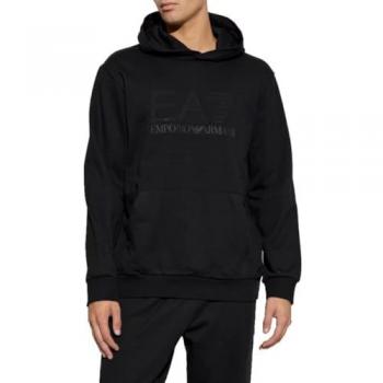 Hoodie mit Logo-Print, EA7 Emporio Armani, Schwarz, L