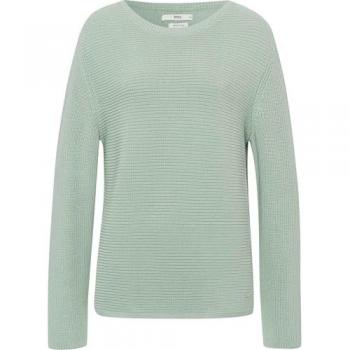 Damenpullover Brax – Rundhals, Strukturmuster „Style LESLEY“ – 46 – Mintgrün