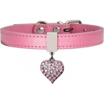 Heart Pendant Bling Dog Collar for Small Pets