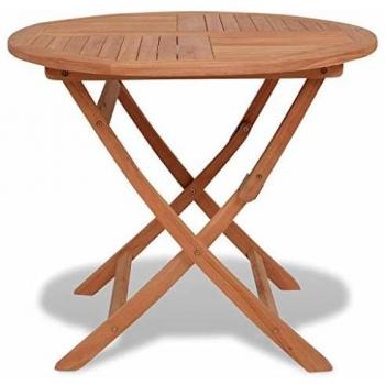 Tavolo Pieghevole da Giardino in Legno di Teak 85x76 cm