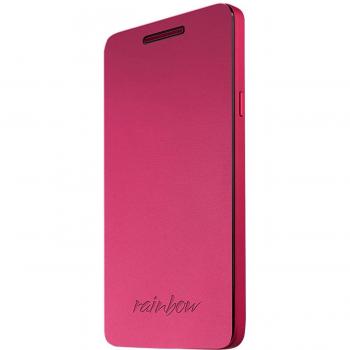 Funda para Wiko Rainbow con Tapa Rosa Rosa