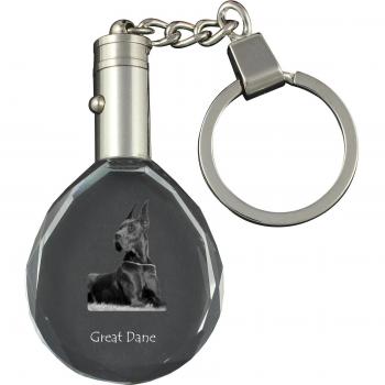 Art‑Dog Royal – Pendentif Chien + Porte‑Clés Crystalline